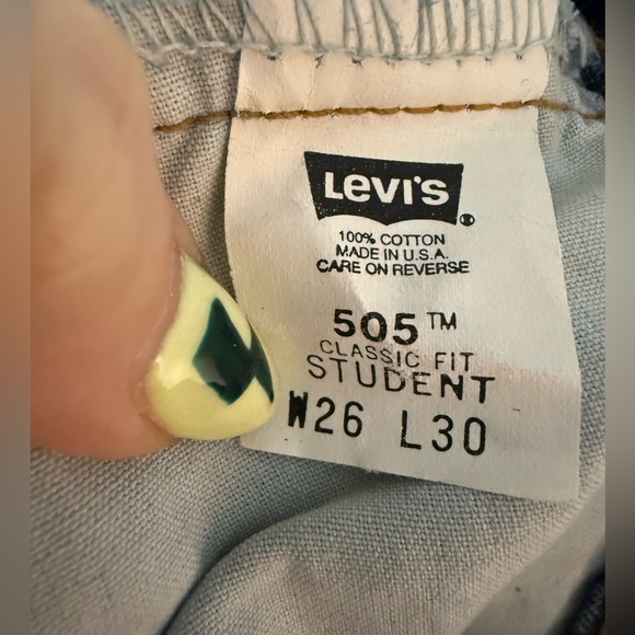 NEW Vintage Levi 505 Student Fit Denim Jeans, Orange Tag - Picture 7 of 13